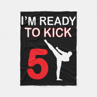 Karate Lovers Gift Boys Verjaardag Kinder Kick 5 Fleece Deken