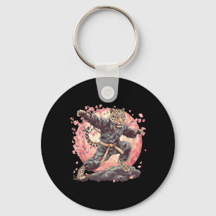 Karate Luipaard Motief Taekwondo Jiu-Jitsu MMA Sleutelhanger