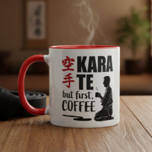 Karate -maar eerst koffie mok
