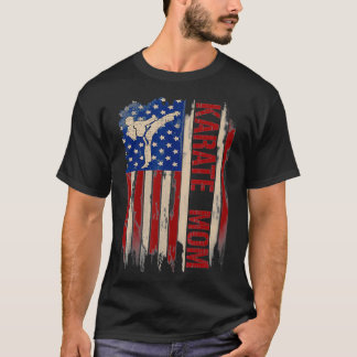  karate mam amerikaanse vlag de kick cadeau t-shirt