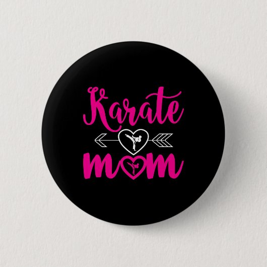Karate Mam - Mam Kan Doen Karate Ronde Button 5,7 Cm (Voorkant)