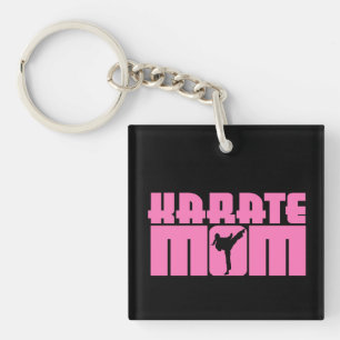 Karate mam Roze Sleutelhanger