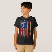 Karate Mama Amerikaanse Vlag De Kick Gift T-shirt (Voorkant volledig)