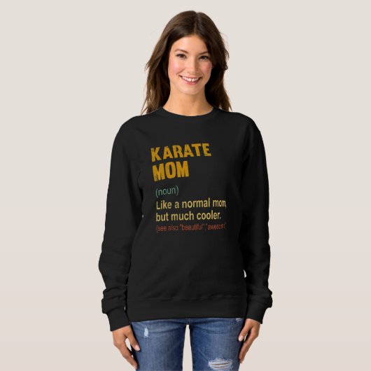 Karate mama Definition Proud Karate mama Trui (Voorkant volledig)