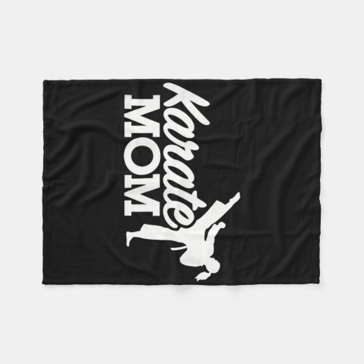 Karate mama fleece deken (Voorkant (Horizontaal))