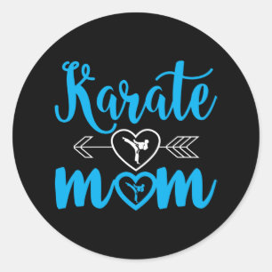 Karate Mama Funny Proud Karate mama Ronde Sticker