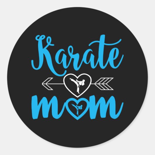 Karate Mama Funny Proud Karate mama Ronde Sticker (Voorkant)