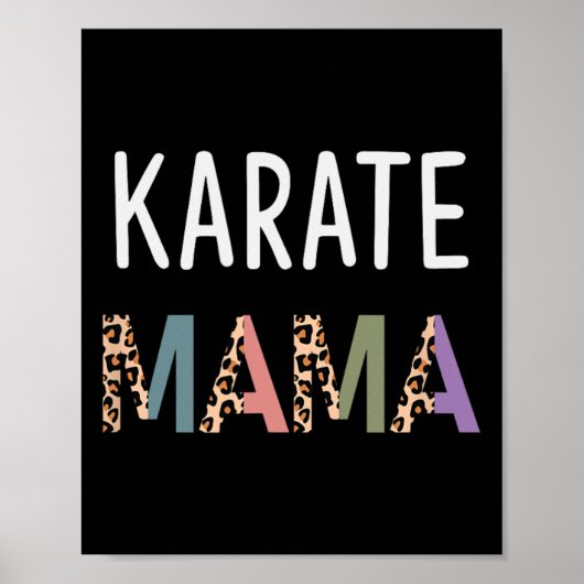 Karate Mama Martial Art Vrouwen Gift - Grappig Kar Poster (Voorkant)