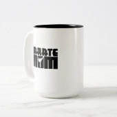 Karate mama tweekleurige koffiemok (Voorkant links)