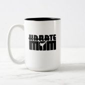Karate mama tweekleurige koffiemok (Links)