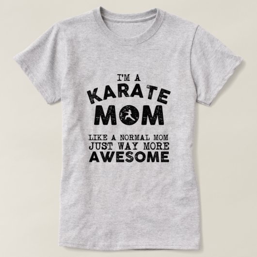Karate mama  (zwart) t-shirt (Design voorkant)