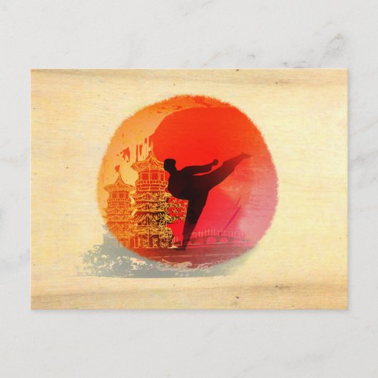 karate man Briefkaart (Voorkant)