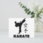 karate man chinese symbolen pictogram briefkaart (Staand voorkant)
