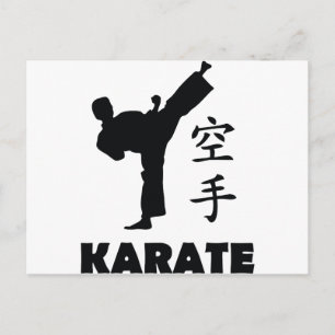 karate man chinese symbolen pictogram briefkaart