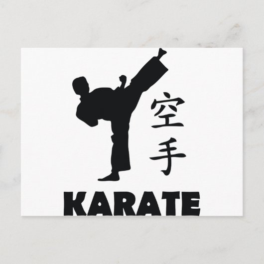 karate man chinese symbolen pictogram briefkaart (Voorkant)