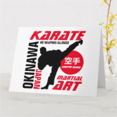 Karate Man Kaart (Gele Bloem)