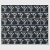 Karate Man met Neon Energy Light Trails Cadeaupapier (Vlak)