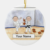 Karate - Mannelijk & Mannelijk Keramisch Ornament (Voorkant)