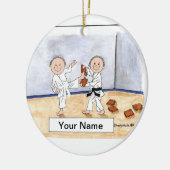 Karate - Mannelijk & Mannelijk Keramisch Ornament (Links)