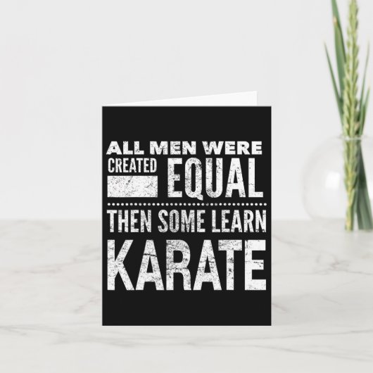 Karate Mannen Martial Arts Sensei Funny Statement Kaart (Voorkant)