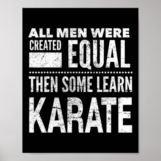 Karate Mannen Martial Arts Sensei Funny Statement  Poster (Voorkant)