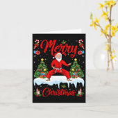Karate Martial Art Lover Xmas Santa Play Karate Kaart (Gele Bloem)