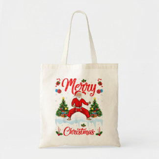 Karate Martial Art Lover Xmas Santa Play Karate Tote Bag