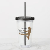 Karate Martial Art Silhouette , gepersonaliseerd Acryl Drinkbeker (Voorkant)