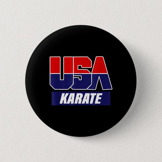Karate Martial Arts 2021 USA Team Ronde Button 5,7 Cm (Voorkant)