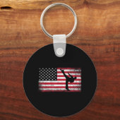 Karate Martial Arts 4 juli Amerikaanse vlag VS Sleutelhanger (Voorkant)
