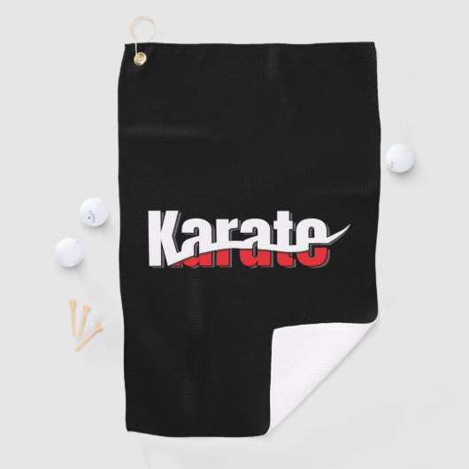 Karate Martial Arts Abstract Swish Golfhanddoek (Insitu)