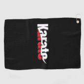 Karate Martial Arts Abstract Swish Golfhanddoek (Horizontaal)