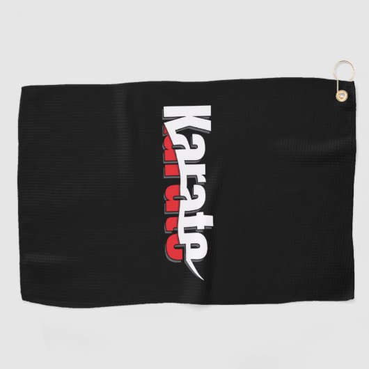 Karate Martial Arts Abstract Swish Golfhanddoek (Horizontaal)