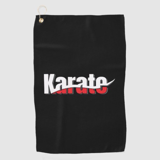 Karate Martial Arts Abstract Swish Golfhanddoek (Voorkant)