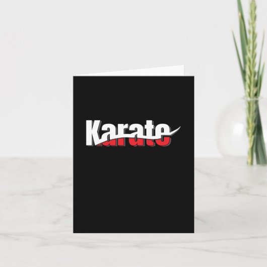 Karate Martial Arts Abstract Swish Kaart (Voorkant)