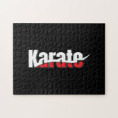Karate Martial Arts Abstract Swish Legpuzzel (Horizontaal)