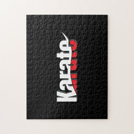 Karate Martial Arts Abstract Swish Legpuzzel (Verticaal)