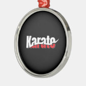 Karate Martial Arts Abstract Swish Metalen Ornament (Links)