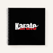 Karate Martial Arts Abstract Swish Notitieboek (Voorkant)
