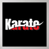 Karate Martial Arts Abstract Swish Poster (Voorkant)