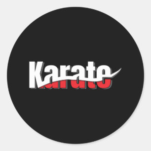 Karate Martial Arts Abstract Swish Ronde Sticker