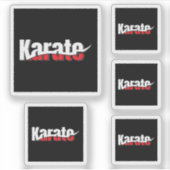Karate Martial Arts Abstract Swish Sticker (Voorkant)
