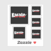 Karate Martial Arts Abstract Swish Sticker (Vel)