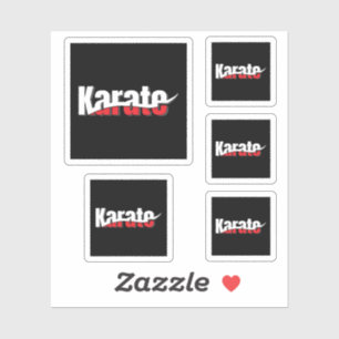 Karate Martial Arts Abstract Swish Sticker