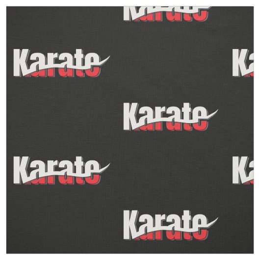 Karate Martial Arts Abstract Swish Stof (Swatch)