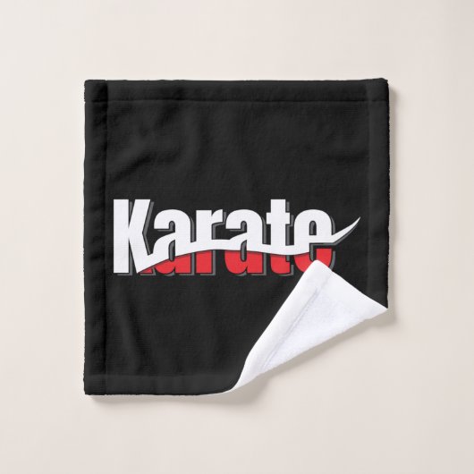 Karate Martial Arts Abstract Swish Washandje (Wasdoekje)
