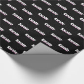 Karate Martial Arts Girly Pink Cadeaupapier (Hoek)