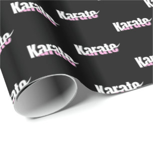 Karate Martial Arts Girly Pink Cadeaupapier
