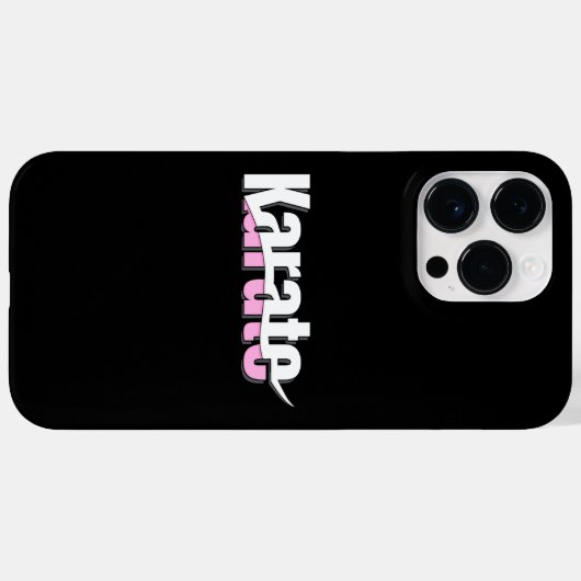 Karate Martial Arts Girly Pink Case-Mate iPhone Case (Achterkant (horizontaal))