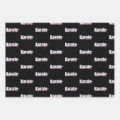 Karate Martial Arts Girly Pink Inpakpapier Vel (Voorkant)